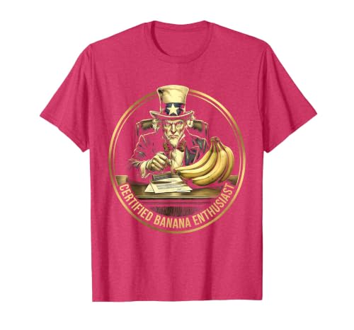 Mademark Certified Banana Enthusiast Funny Monkey Design T-Shirt - Men - size chart