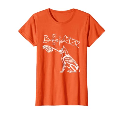 Skeleton Hand Dog Boop - German Shepherd Lovers Skeleton Hand Touch Nose German Shepherds Boop Dog Halloween T-Shirt - size