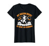 Running Broom Halloween tee My Broom Broke So Now I Go Running Witch Run Lover Halloween T-Shirt - size chart