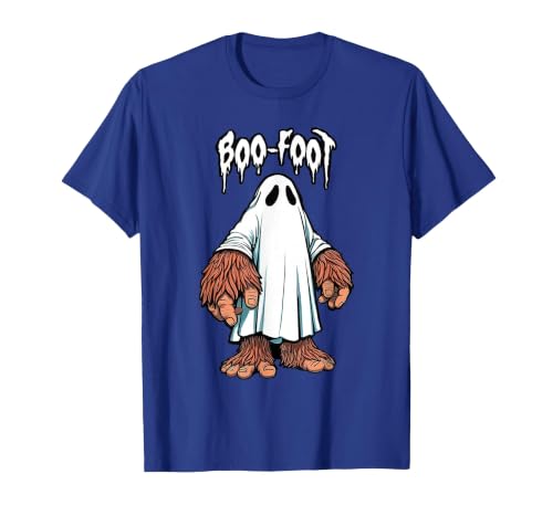 Spooky Bigfoot Sasquatch Ghost Halloween Humor Fun Boo Foot Bigfoot Ghost Sasquatch Halloween Funny Humor T-Shirt - size