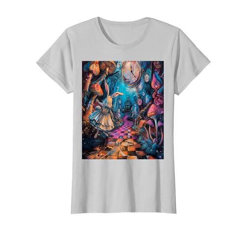 Alice in Wonderland Rabbit House T-Shirt — design detail