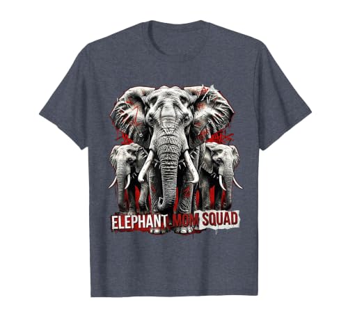 Mademark Elephant Mom Squad Cute Wildlife Design T-Shirt - Men - size chart