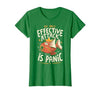 Funny My Only Effective Attack Is Panic Tee Shirt Fish My Only Effective Attack is Panic T-Shirt - size chart