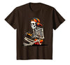halloween skeleton shirts for teen boys men kids Halloween Skeleton Gamer Video Gaming Funny Gaming Skeleton T-Shirt - size