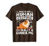 Guinea Pig Halloween Costume Matching Funny Gift This is My Human Costume I'm Really A Guinea Pig Halloween T-Shirt - size chart