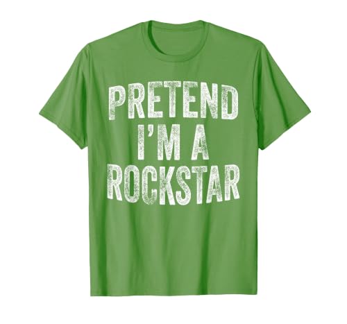 Funny Halloween Party Matching Family Costumes Tee Pretend I'm A Rockstar Costume Family Halloween Rock Star T-Shirt - size