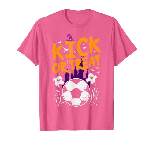 Halloween Shirts For Women Men Kids Boys Girls Halloween Soccer Kick Or Treat Football Costume Boys Kid Men T-Shirt - size