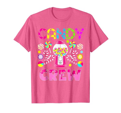 Candy Land Candy Crew Party Halloween Costumes T-Shirt - size chart