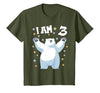 3 years old 3rd birthday Polar Bear Kids 3 Years Old 3 Birthday Polar Bears Boy Girl Polar Bear T-Shirt - size chart