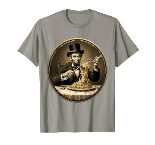 Mademark Funny Monkey Eating Spaghetti With Fork Illustration T-Shirt - Men - size chart