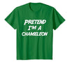 Last Minute Halloween Costume Pretend Tees Pretend I'm A Chameleon Halloween Costume T-Shirt - size chart