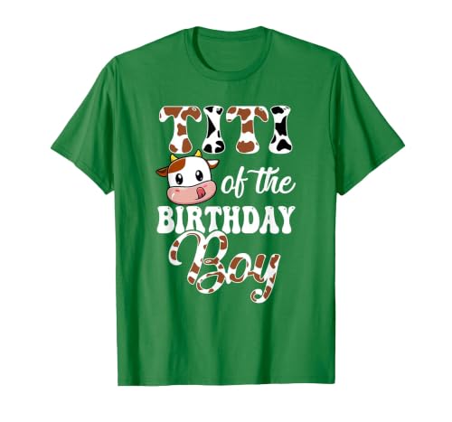 Titi of The Birthday Boy Cow Farm 1St Birthday Boy T-Shirt - size chart