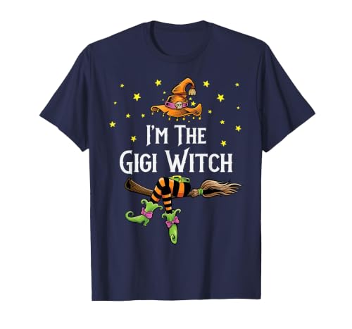 Matching Witch Halloween Costumes by Foxio Im the Gigi Witch Halloween Matching Group Costume T-Shirt - size chart