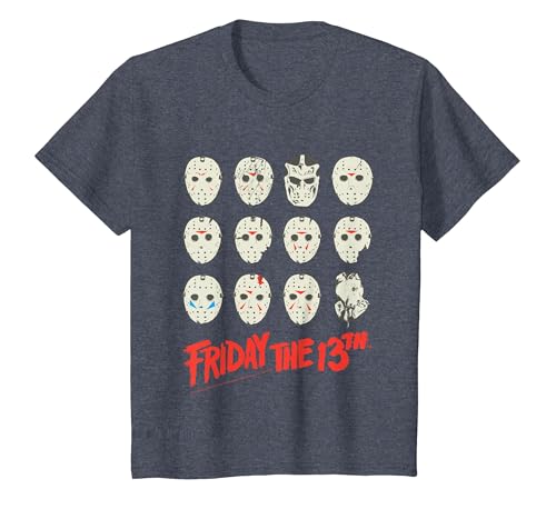 Friday The 13th Halloween Design Masks T-Shirt - size chart