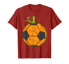 Halloween Shirts For Women Men Kids Boys Girls Halloween Soccer Ball Pumpkin Football Costume Boys Kids Men T-Shirt - size
