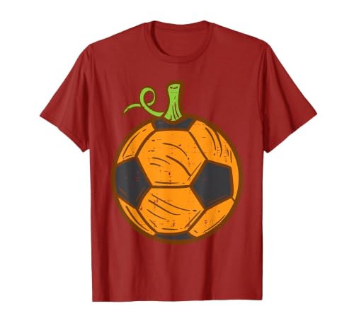 Halloween Shirts For Women Men Kids Boys Girls Halloween Soccer Ball Pumpkin Football Costume Boys Kids Men T-Shirt - size