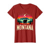 Grizzly Bear Mountain Forrest Nature Montana Grizzly Bear Mountain T-Shirt - size chart