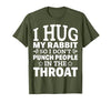 I Hug My Rabbit I Easter Bunny Design Lionhead Rabbit T-Shirt — design detail