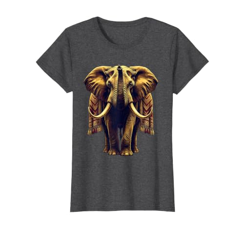 Mademark Ornate Parade Elephant Illustrated Graphic T-Shirt - Women - size chart