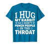 I Hug My Rabbit I Easter Bunny Design Lionhead Rabbit T-Shirt — design detail