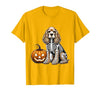 Spooky Cocker Spaniel Skeleton Costumes Halloween Cocker Spaniel Skeleton Jack O Lantern Funny Dog Halloween T-Shirt - size