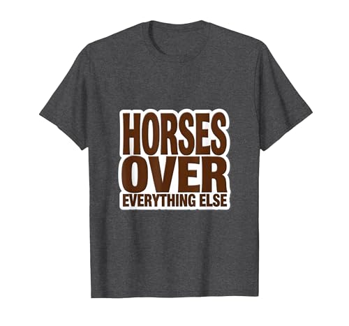 Mademark Horses Over Everything Equestrian Design T-Shirt - Men - size chart
