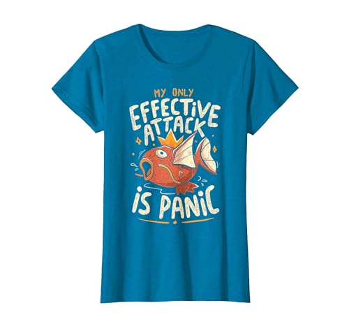 Funny My Only Effective Attack Is Panic Tee Shirt Fish My Only Effective Attack is Panic T-Shirt - size chart