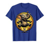 Mademark Elephant Scared by Tiny Mouse Funny Animal Design T-Shirt - Men - size chart