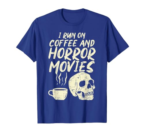 Halloween Shirts For Women Men Kids Boys Girls I Run Coffee Horror Movies Skull Skeleton Fun Halloween T-Shirt - size chart