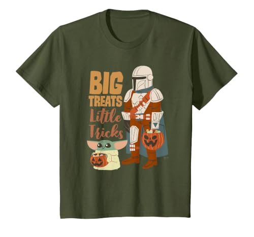 Star Wars Grogu The Mandalorian Halloween Big Treats T-Shirt - size chart