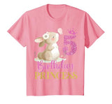 Kids 5th Birthday Rabbit Princess Girl Bunny 5 Years Old T-Shirt — design detail