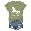Pukcoun Horse Shirt Horse Lover V-Neck Shirt Retro Graphics T-Shirt Unisex - size chart