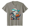 Funny Shark Dinosaur Halloween Kids Boys Tees Shark Riding Dinosaur T-rex Funny Halloween Pumpkin Boys Kid T-Shirt - size