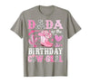 Pink Western Cowgirl Bday Party Family Matching Dada of The Birthday Cow-Girl Rodeo Cowgirl Bday T-Shirt - size chart