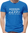 Dressdown Horses Makes Me Happy - Mens Premium Cotton T-Shirt - size chart