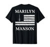 Marilyn Manson Face and Flag T-Shirt - size chart