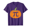 Halloween Tees Women Men Kids Pumpkin Pi Symbol Funny Math Nerd Spooky Halloween Pi Day T-Shirt - size chart