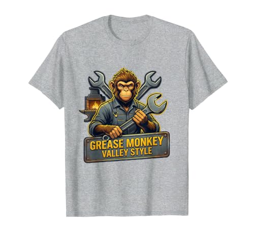 Mademark Grease Monkey Valley Style Automotive Design T-Shirt - Men - size chart