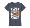 Spooky Dental Office Halloween Dental Crew Ghost Floss Your Fangs Dental Halloween Shirt Dentist Halloween T-Shirt - size