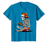 halloween skeleton shirts for teen boys men kids Halloween Skeleton Gamer Video Gaming Funny Gaming Skeleton T-Shirt - size