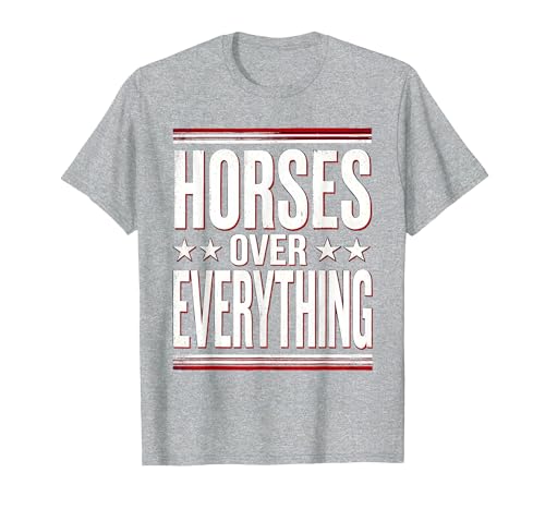 Mademark Horses Over Everything Equestrian Design T-Shirt - Men - size chart