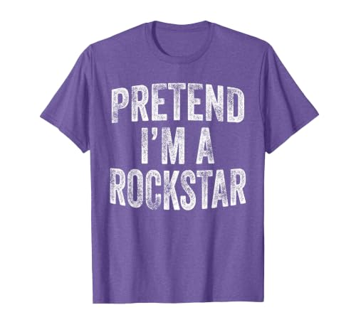 Funny Halloween Party Matching Family Costumes Tee Pretend I'm A Rockstar Costume Family Halloween Rock Star T-Shirt - size