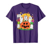 Funny Halloween gift tee Welcome Great Pumpkin Boo Witch Pumpkin Halloween T-Shirt - size chart