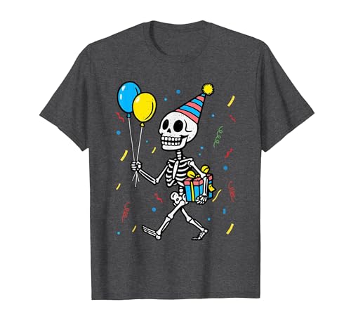 Halloween Tees for Women Men Kids Skeleton Birthday Halloween Costume Boys Teens Girls Kids T-Shirt - size chart