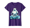Mademark Polar Bear on Cracking Ice Floe Illustration T-Shirt - size chart