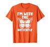 Im With Butterfly Halloween Costume Party Gift I'm with Butterfly Halloween Costume Matching Couples Party T-Shirt - size
