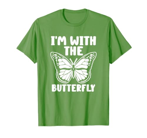 Im With Butterfly Halloween Costume Party Gift I'm with Butterfly Halloween Costume Matching Couples Party T-Shirt - size
