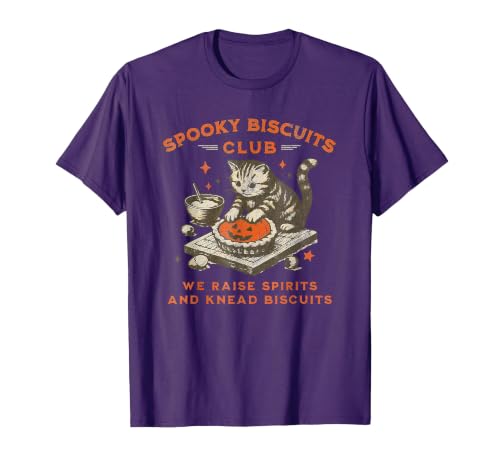 spooky biscuits club shirt Spooky Biscuits Club we Raise Spirits and Knead Biscuits T-Shirt - size chart