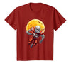 American Football Skeleton Halloween Shirt Football Fan T-Shirt - size chart