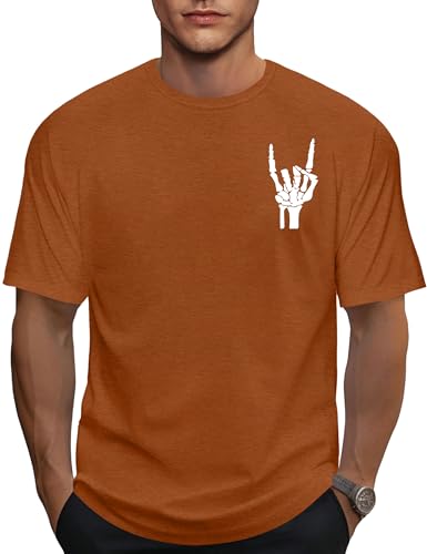 Ithalt Mens Halloween Shirt Halloweentown T Shirt Pumpkin Short Sleeve Top - size chart